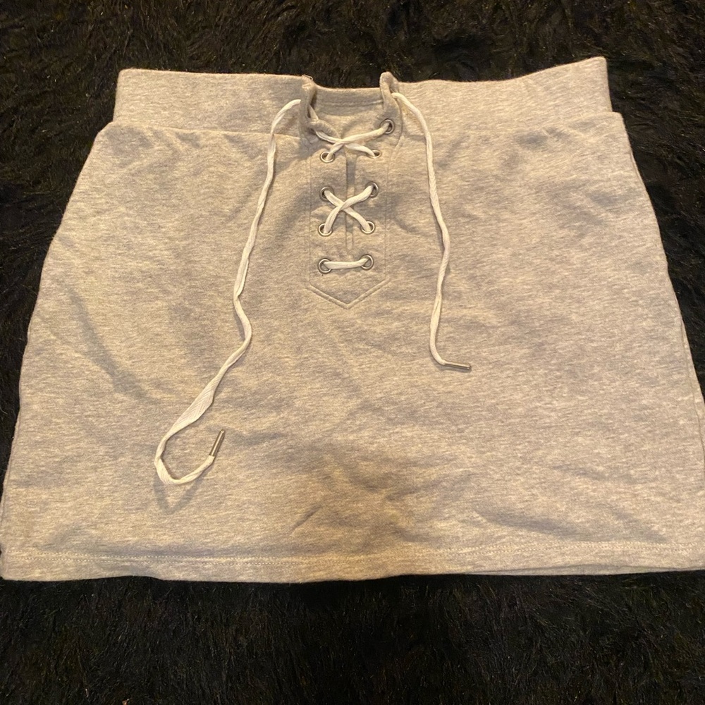 Gray Mini Skirt